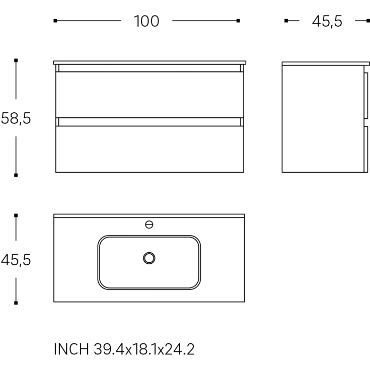 Cosmic B-Best møbelpakke, 100x61,5 cm, eg