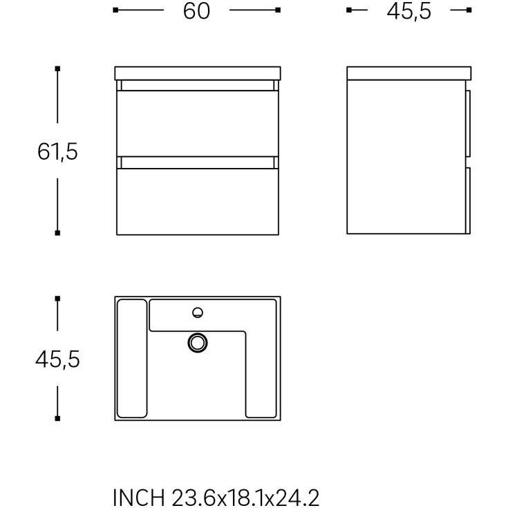 Cosmic B-Best møbelpakke, 60x61,5 cm, valnød
