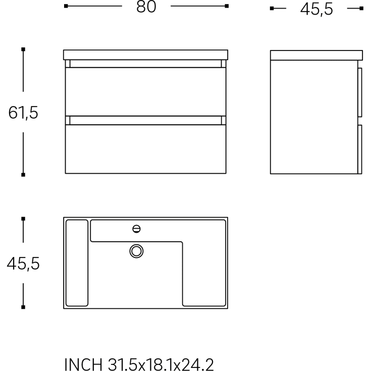 Cosmic B-Best møbelpakke, 80x61,5 cm, eg