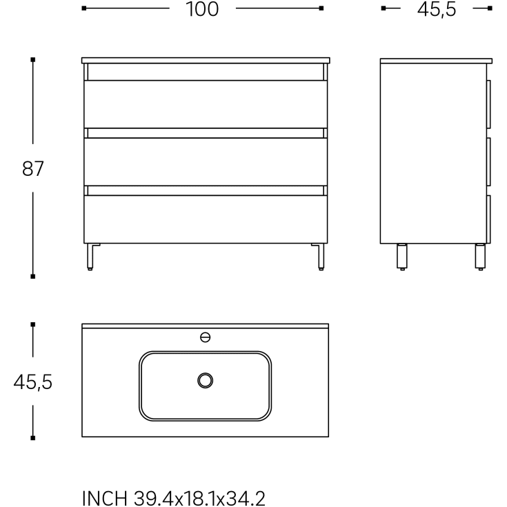 Cosmic B-Best møbelpakke, 100x61,5 cm, eg