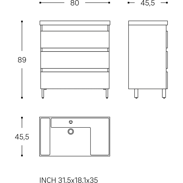 Cosmic B-Best møbelpakke, 80x61,5 cm, eg