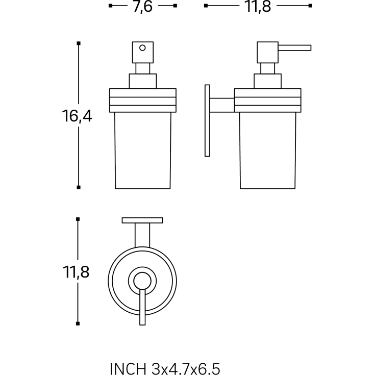 Cosmic Stick sæbedispenser, mat hvid