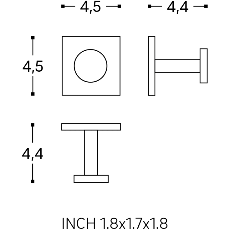 Cosmic Stick håndklædekrog, mat sort