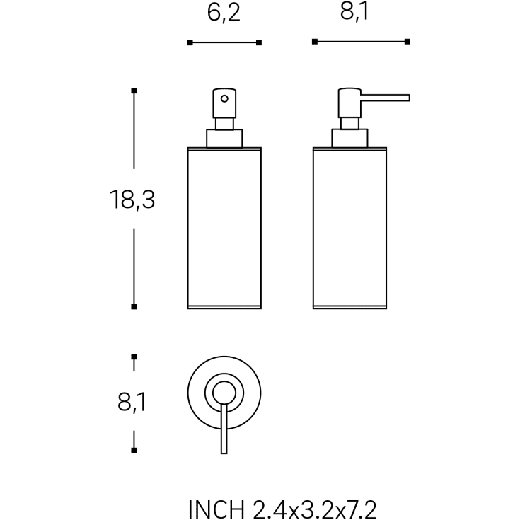 Cosmic Architect S+ sæbedispenser, mat sort