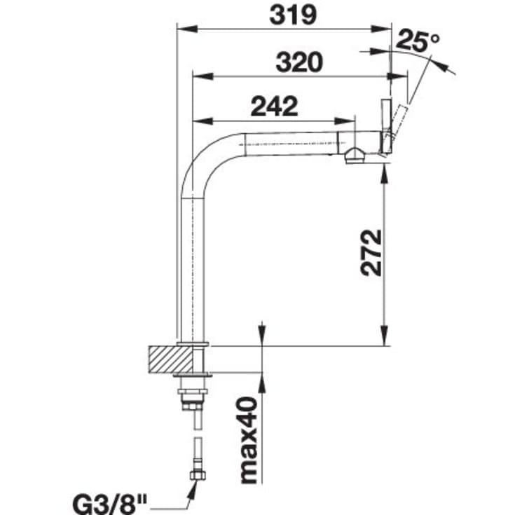 Blanco Vonda køkkenarmatur, stål