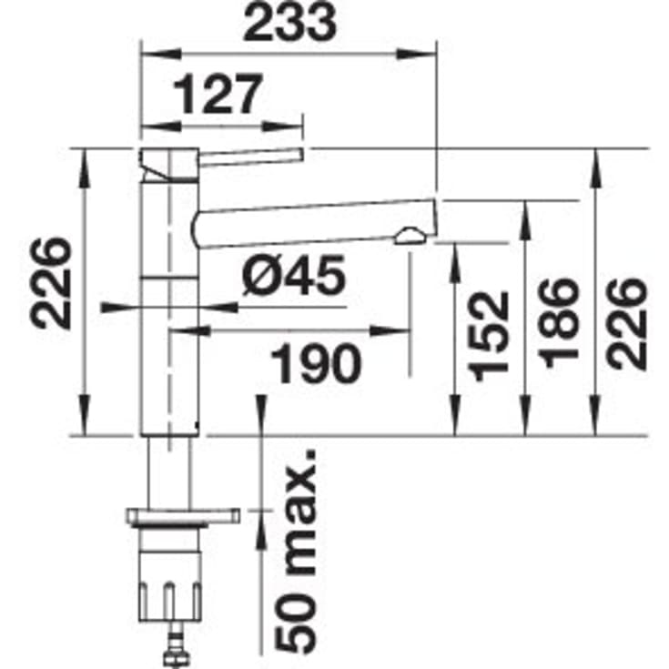 Blanco Alta II køkkenarmatur, råhvid