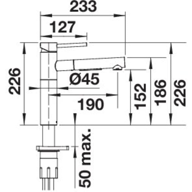 Blanco Alta-S II køkkenarmatur, udtrækstud, beige