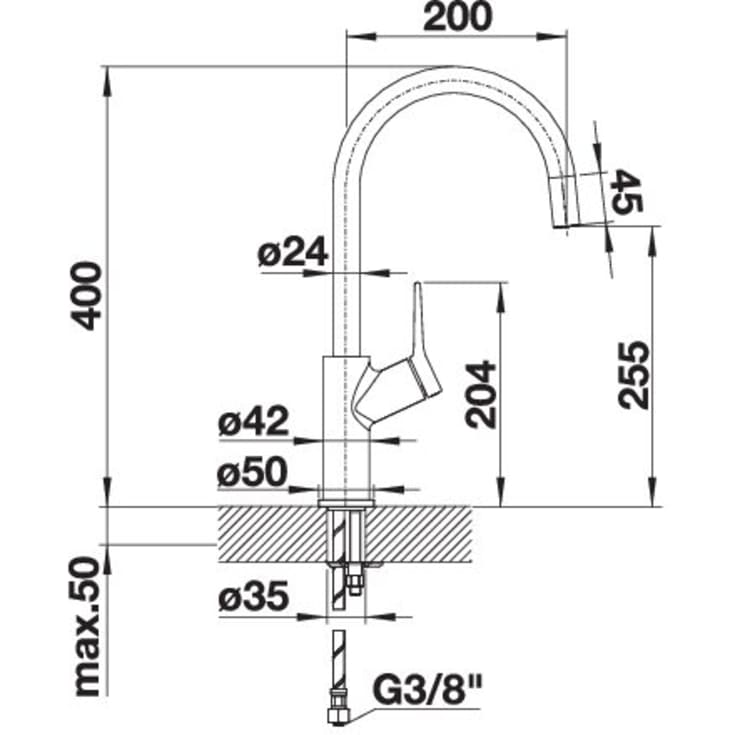 Blanco Carena køkkenarmatur, krom