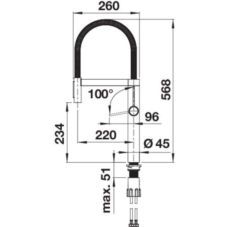 Blanco Culina-S II køkkenarmatur, mat sort