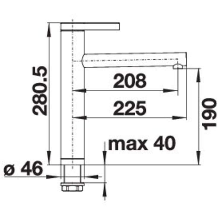 Blanco Linee køkkenarmatur, stål