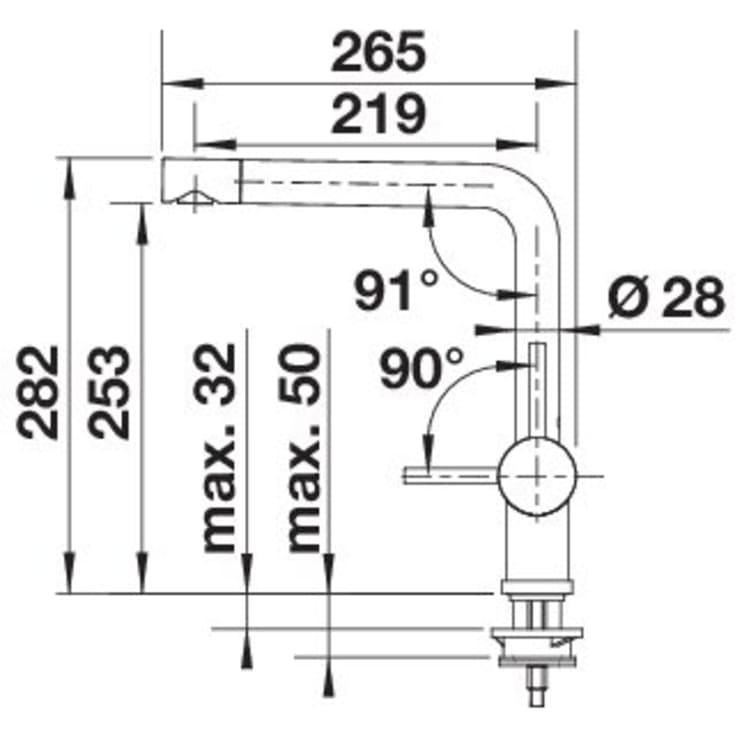 Blanco Linus køkkenarmatur, platin