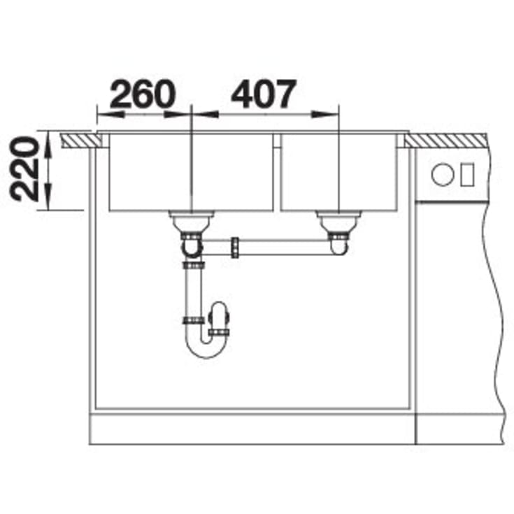 Blanco Pleon 9 UXI køkkenvask, 86x50 cm, brun