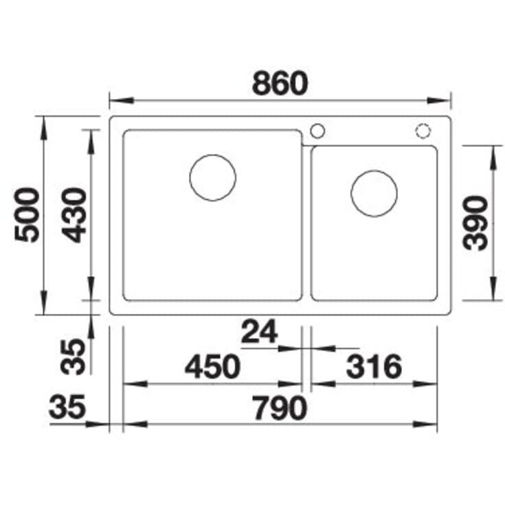 Blanco Pleon 9 UXI køkkenvask, 86x50 cm, beige
