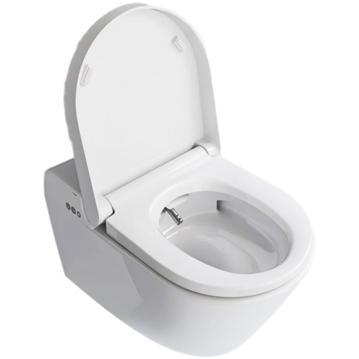 GSI WClean douchetoilet, uden skyllekant, rengøringsvenlig, hvid