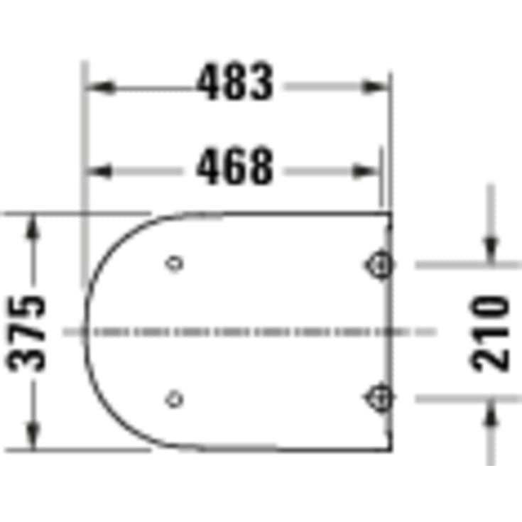 Duravit D-Code toiletsæde, quick release, hvid