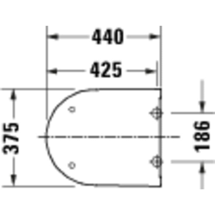 Duravit D-Code toiletsæde, soft close, quick release, hvid