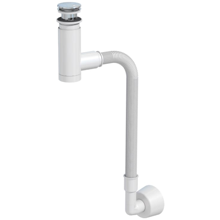 Svedbergs Easy Clean vandlås, med slange og bundventil, krom