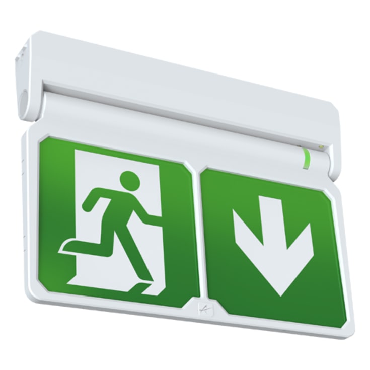 ADLER Exit Sign DALInød 3t hvid inkl. Roterbar piktogram