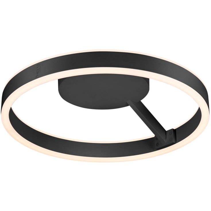 SLV One væg- & loftlampe, sort, Ø40 cm