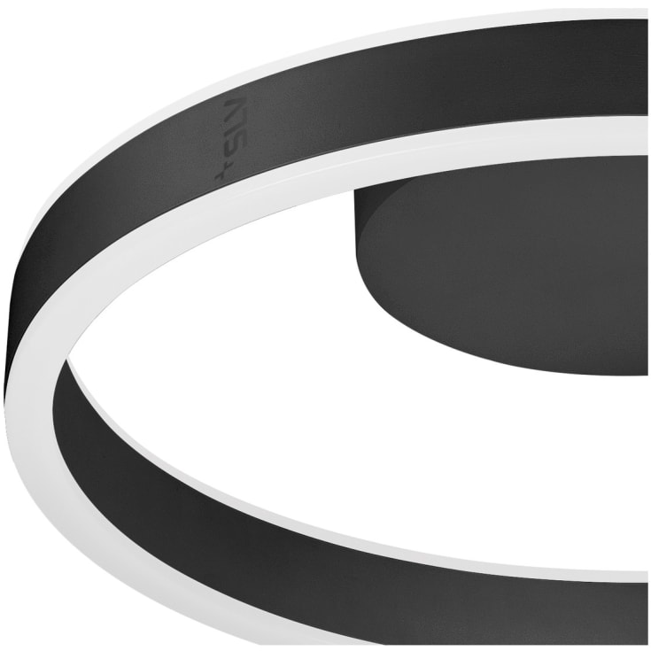 SLV One væg- & loftlampe, sort, Ø40 cm