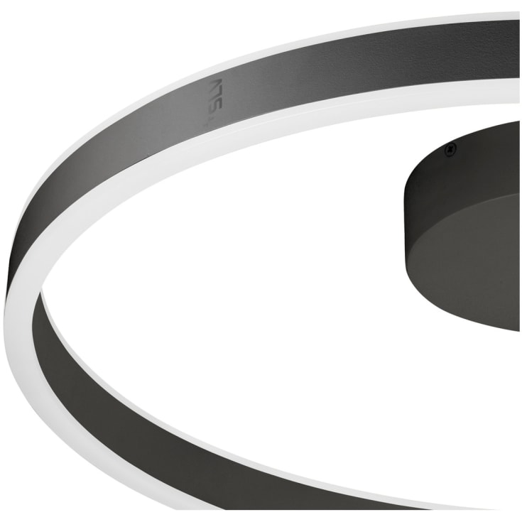 SLV One væg- & loftlampe, sort, Ø60 cm