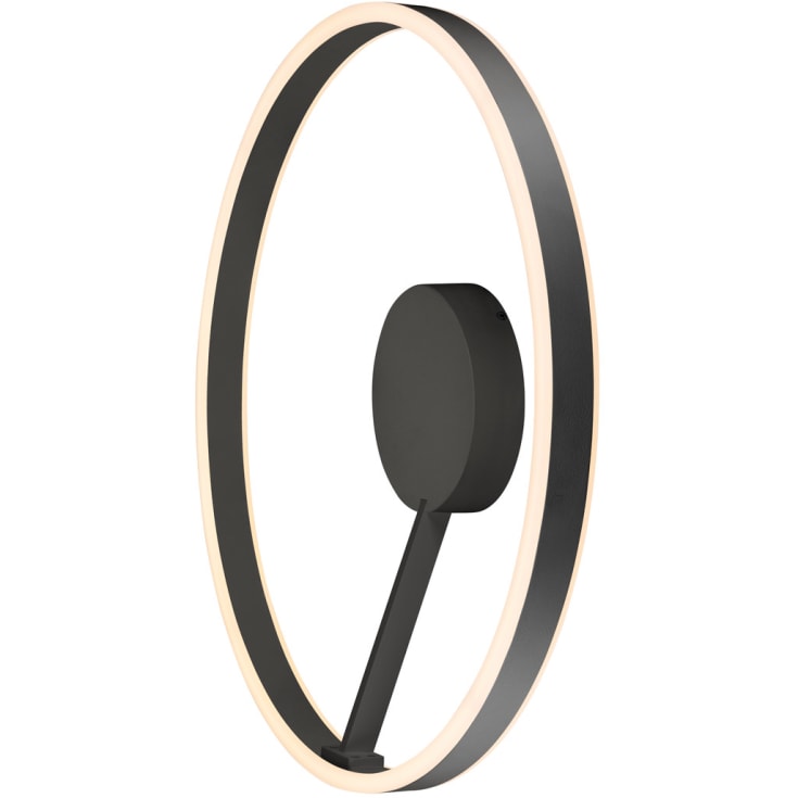 SLV One væg- & loftlampe, sort, Ø60 cm