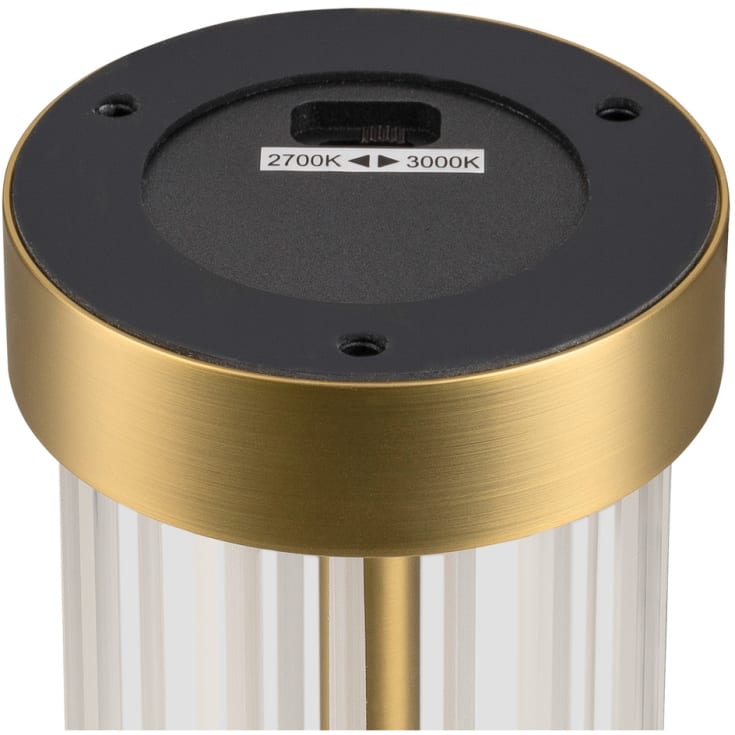 SLV Quimera bordslampa, borstad mässing