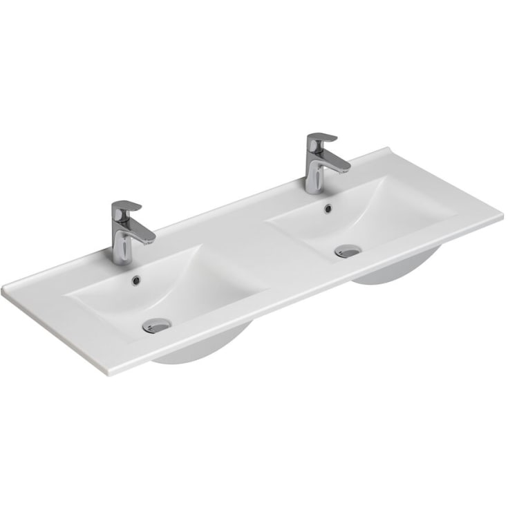 Dansani Mido+ Amber tvättställ, 121x45,5 cm, vit