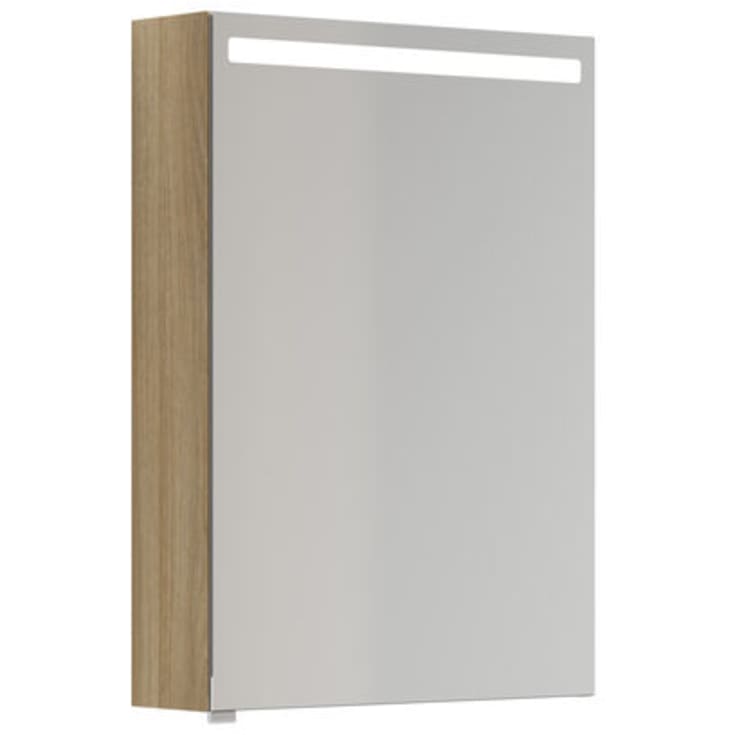 Dansani Mido+ Top spejlskab med lys, 50x70 cm, eg