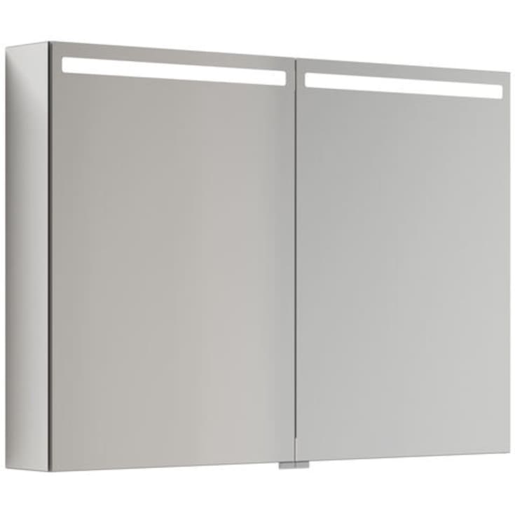 Dansani Mido+ Top spejlskab med lys, 100x70 cm, aluminium