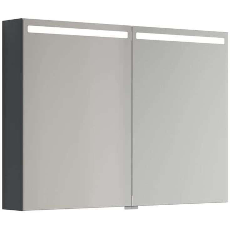 Dansani Mido+ Top spejlskab med lys, 100x70 cm, mat grå