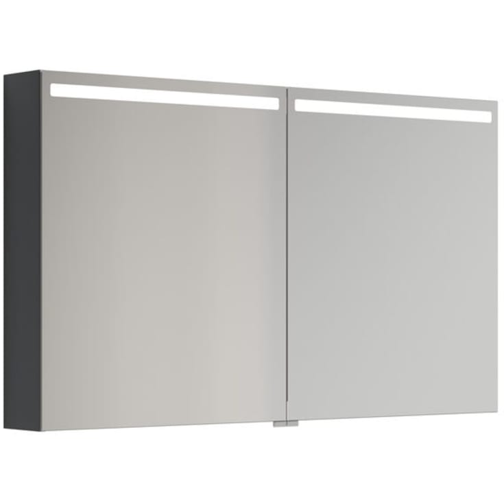 Dansani Mido+ Top spejlskab med lys, 120x70 cm, mat grå
