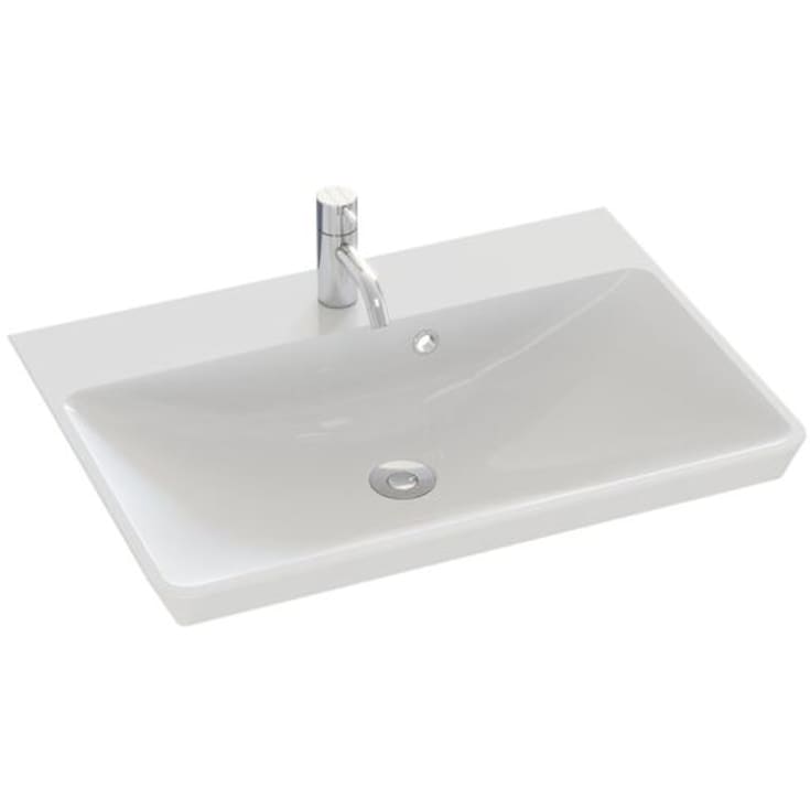 Dansani Mido+ Marbelique håndvask, 66x47 cm, hvid