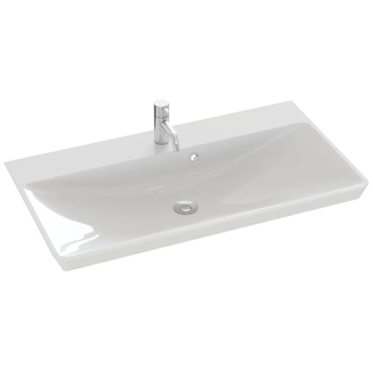 Dansani Mido+ Marbelique håndvask, 86x47 cm, hvid