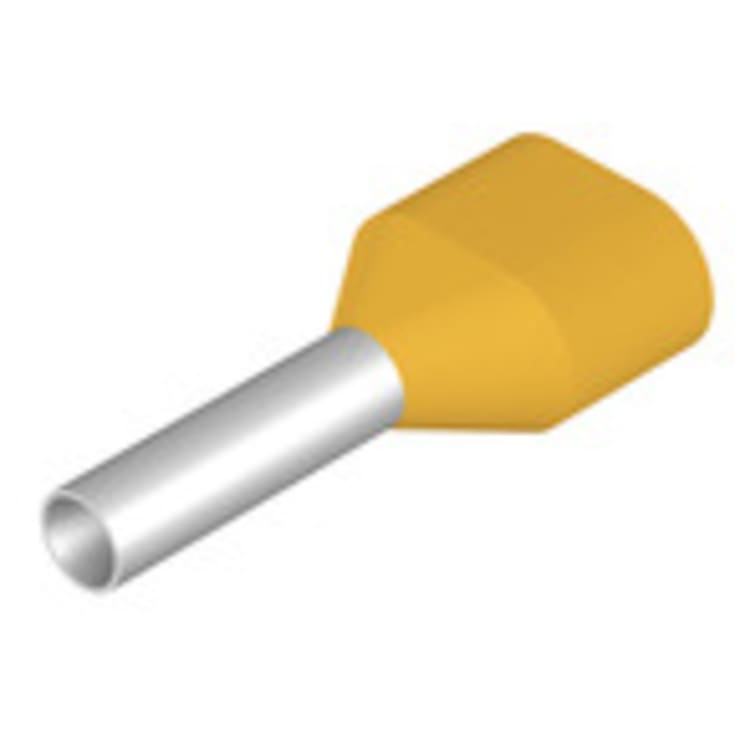 500 stk Tylle Isolerede dobbelt 1,0 mm² gul H 1,0/15 (100) (W)