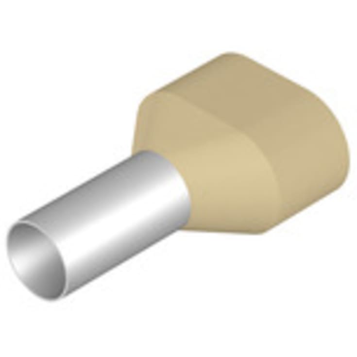 100 st Genomföring Isolerad dubbel 10 mm² elfenben (100)