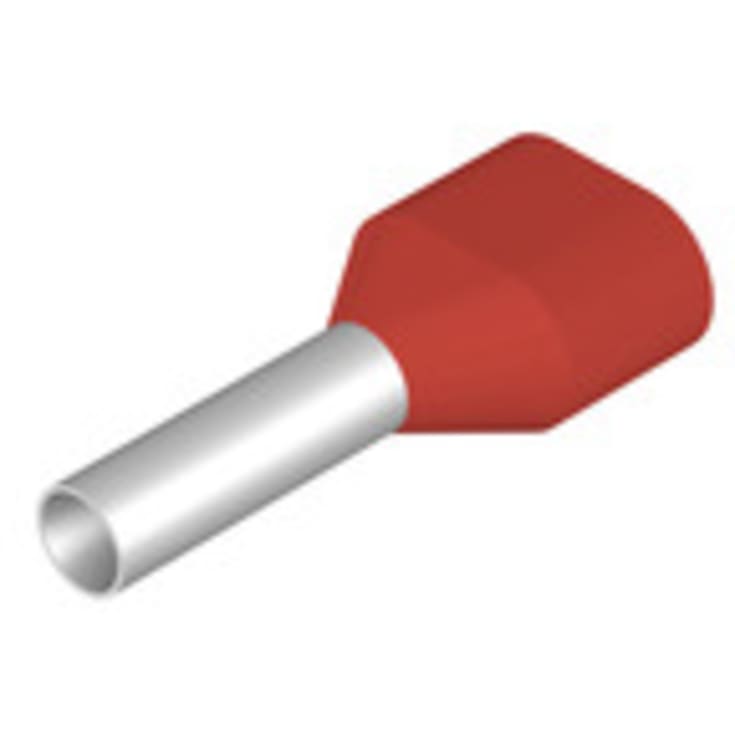 100 st Genomföring Isolerad dubbel 10 mm² röd (100)