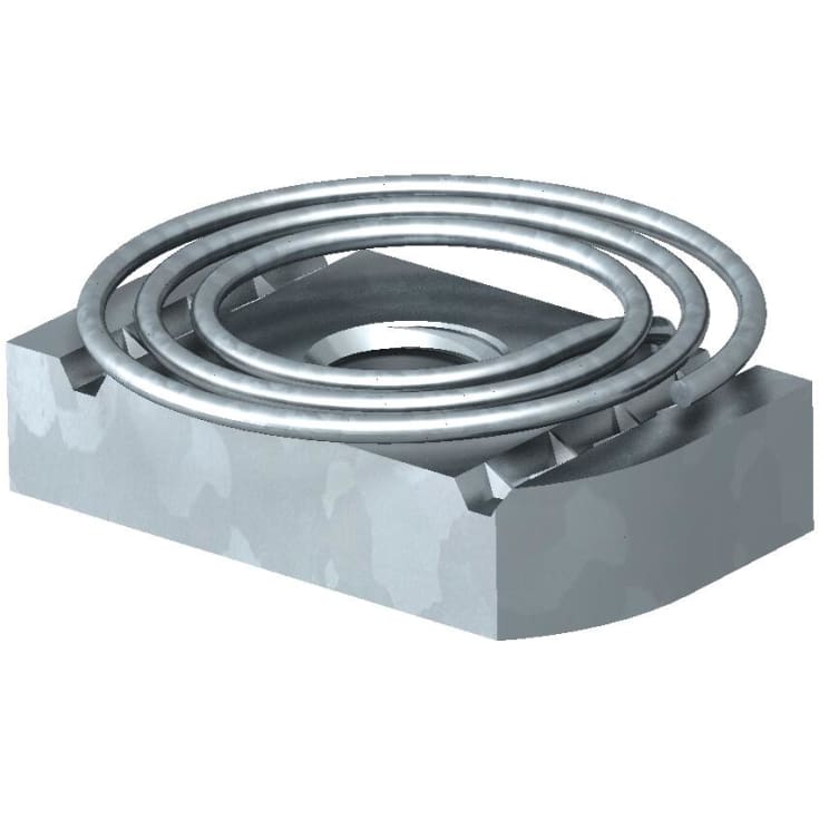 50 stk Glidemøtrik med fjeder ZL MS41SNF M10 F