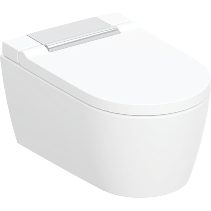 Geberit AquaClean Sela duschtoalett, utan spolkant, rengöringsvänlig, vit/krom