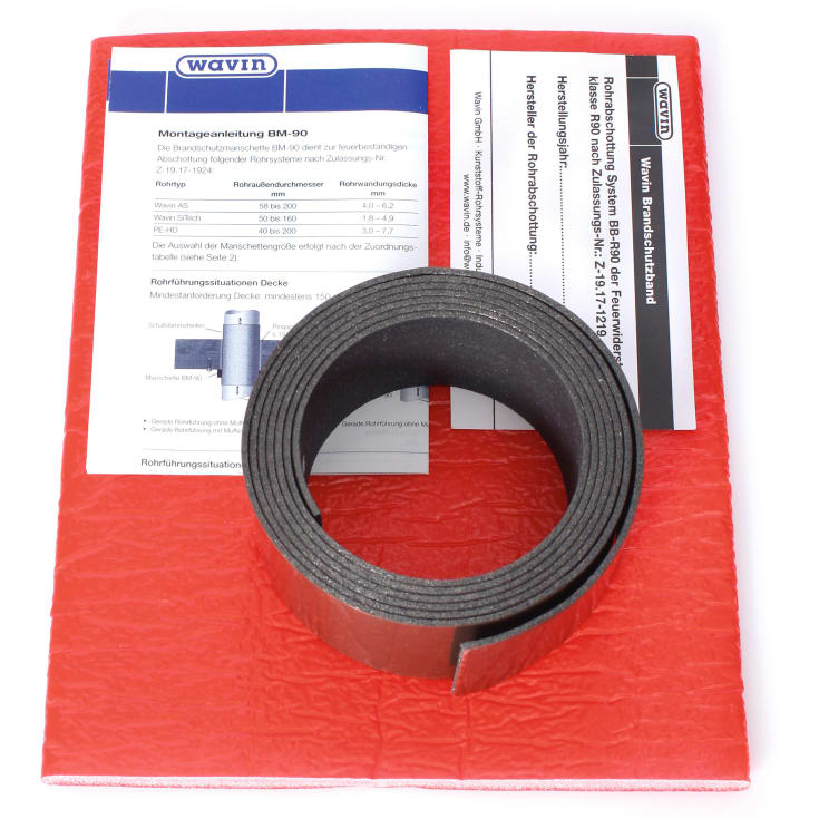 WAVIN brand tape 16-110mm t/plastrør sort