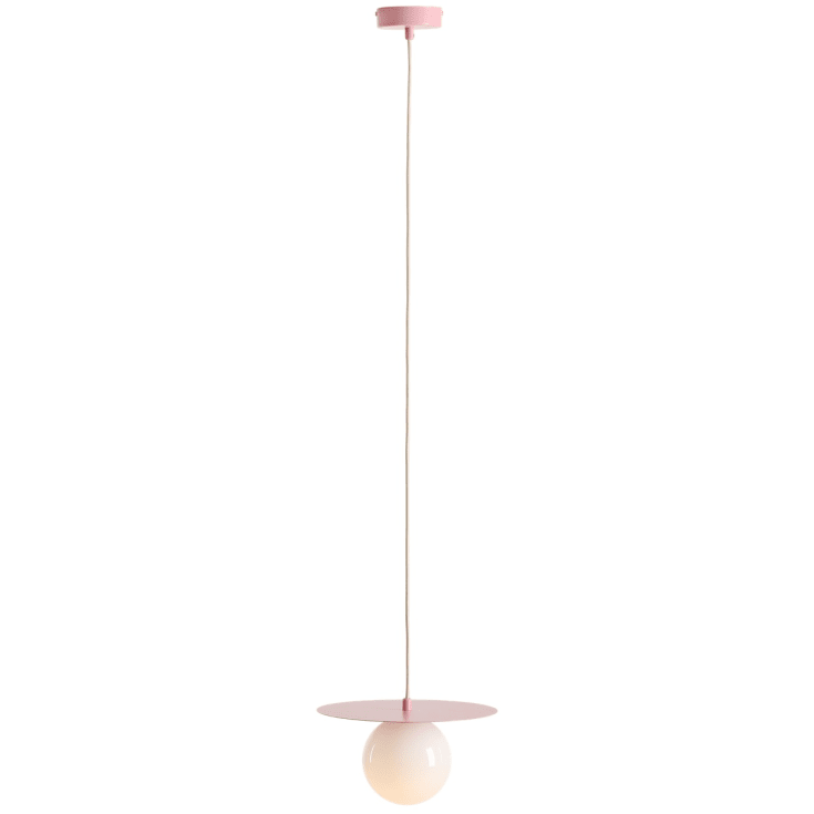 Aldex Loop pendellampa, Ø14 cm, rosa