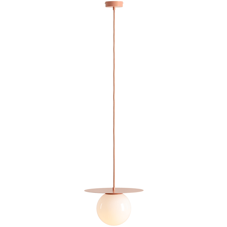 Aldex Loop pendellampa, Ø20 cm, korall