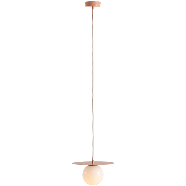 Aldex Loop pendellampa, Ø14 cm, korall