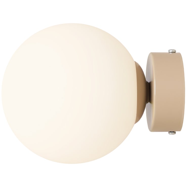 Aldex Ball vegglampe, beige, Ø14 cm