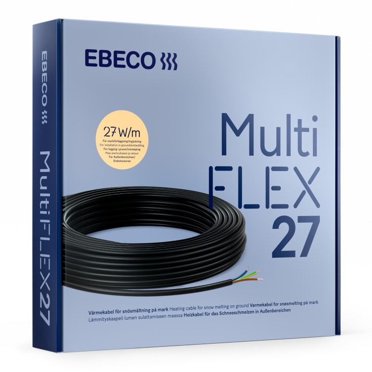 Multiflex Udendørs Varmekabel 27W/m, 58m/3450W