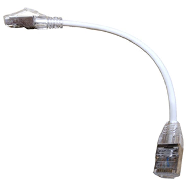 Giga-lan Patch-kabel Slim S-FTP Kat.6A 0,2M LSZH vit