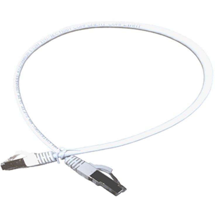 Giga-lan Patch-kabel Slim S-FTP Kat.6A 0,5M LSZH vit