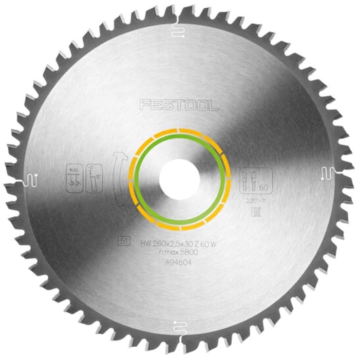 Rundsavklinge Festo 260x30x60T