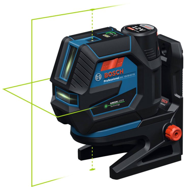 Bosch linjelaser grøn GLL 12V-50-22 CG/AA/BT solo