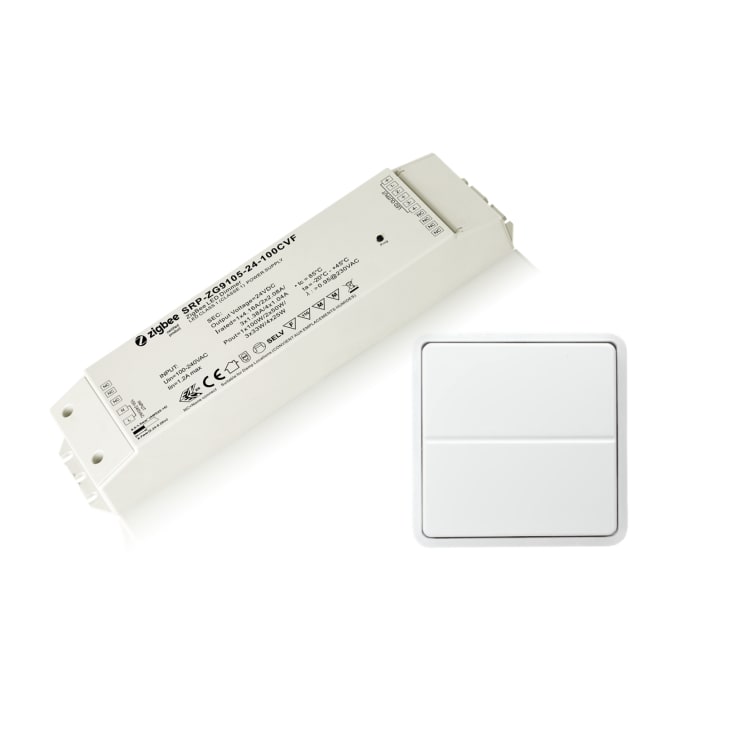Forprogrammeret 24V/100W driver m/2-tryk til lk fuga® ramme